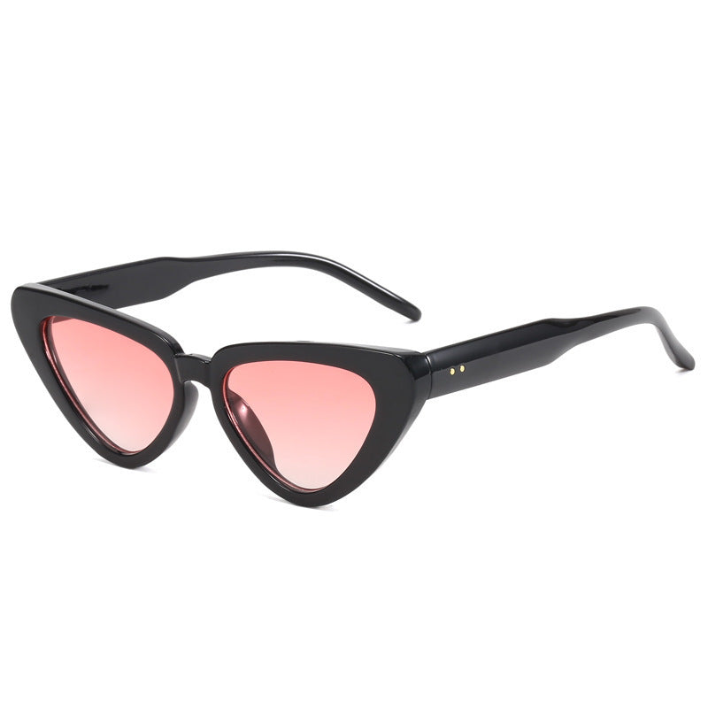 Cat-eye Triangular Sunglasses For Women Fashionable UV Protection Shades