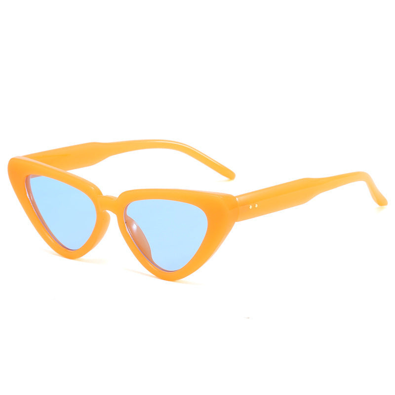 Cat-eye Triangular Sunglasses For Women Fashionable UV Protection Shades