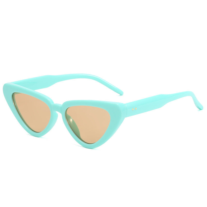 Cat-eye Triangular Sunglasses For Women Fashionable UV Protection Shades
