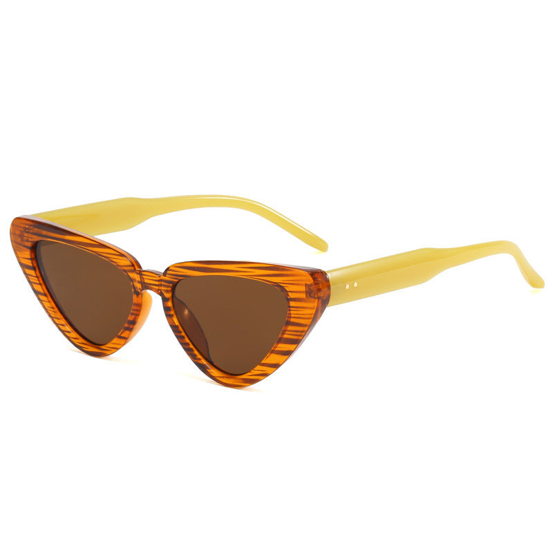 Cat-eye Triangular Sunglasses For Women Fashionable UV Protection Shades