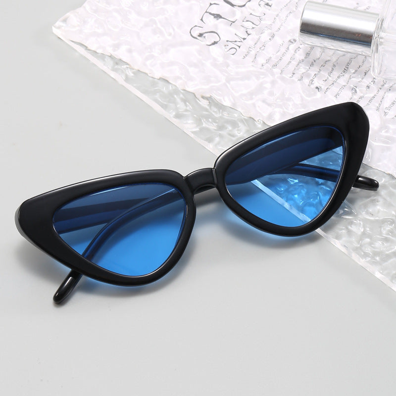 Cat-eye Triangular Sunglasses For Women Fashionable UV Protection Shades