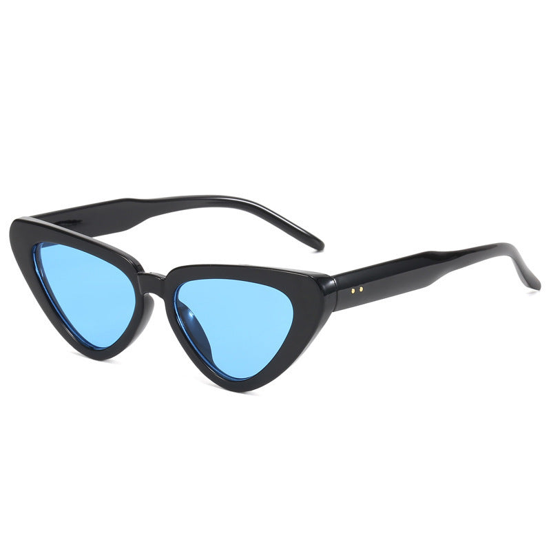 Cat-eye Triangular Sunglasses For Women Fashionable UV Protection Shades